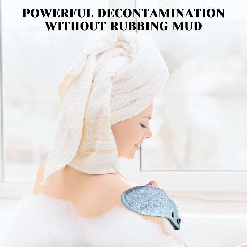 [Australia] - Pack of 2 peeling gloves, exfoliating gloves, hammam gloves, peeling, massage gloves, shower sponge for peeling and body scrub (grey) 