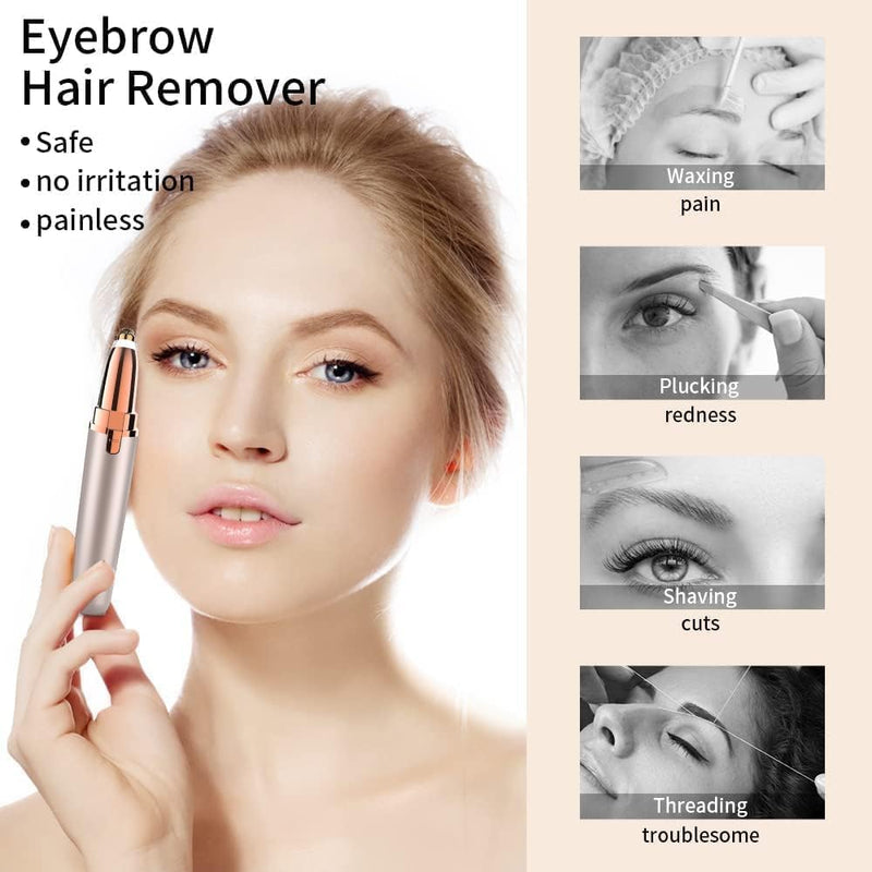 [Australia] - Eyebrow trimmer women's rechargeable eyebrow razor: precision eyebrow trimmer women's facial hair trimmer painless eyebrow epilator eyebrow hair remover eyebrow trimmer for women 