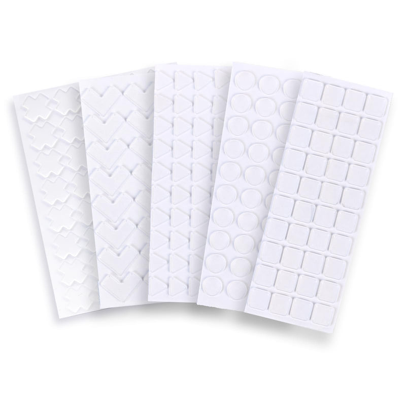 Bump Dots for Visually Impaired Combo Pack(5 Exclusive Tactile Shapes) - Low Vision Aids Braille Stickers Raised Tactile Dots for Elderly, Blind (Clear) Clear