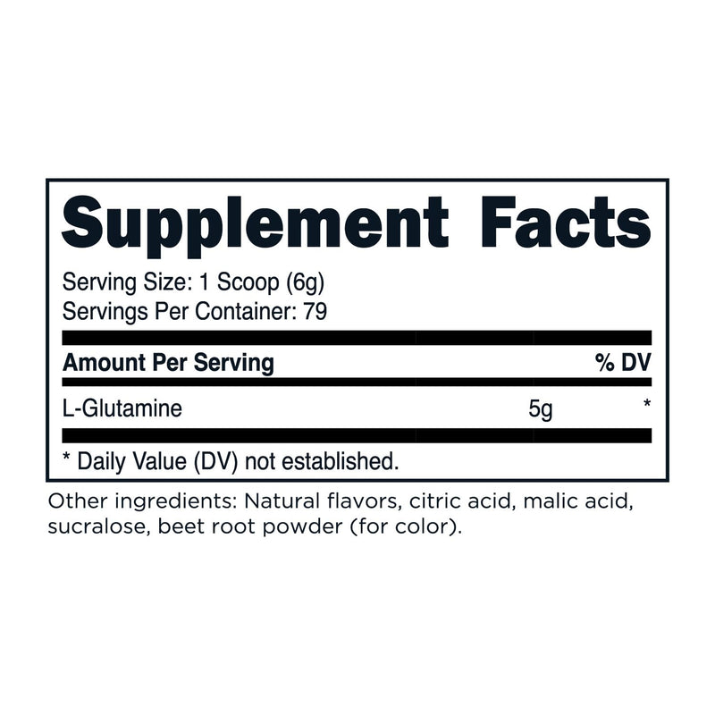 [Australia] - TransformHQ L-Glutamine Powder 500g (Strawberry Lemonade) - Gluten Free, Non-GMO Strawberry Lemonade 