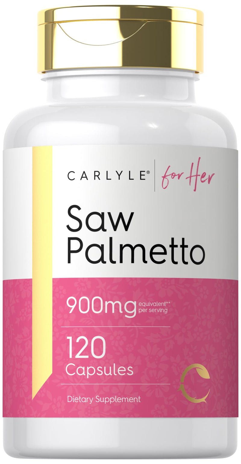 Carlyle Saw Palmetto for Women 900mg | 120 Capsules | Full Spectrum Complex | Non-GMO, Gluten Free Supplement | for Her