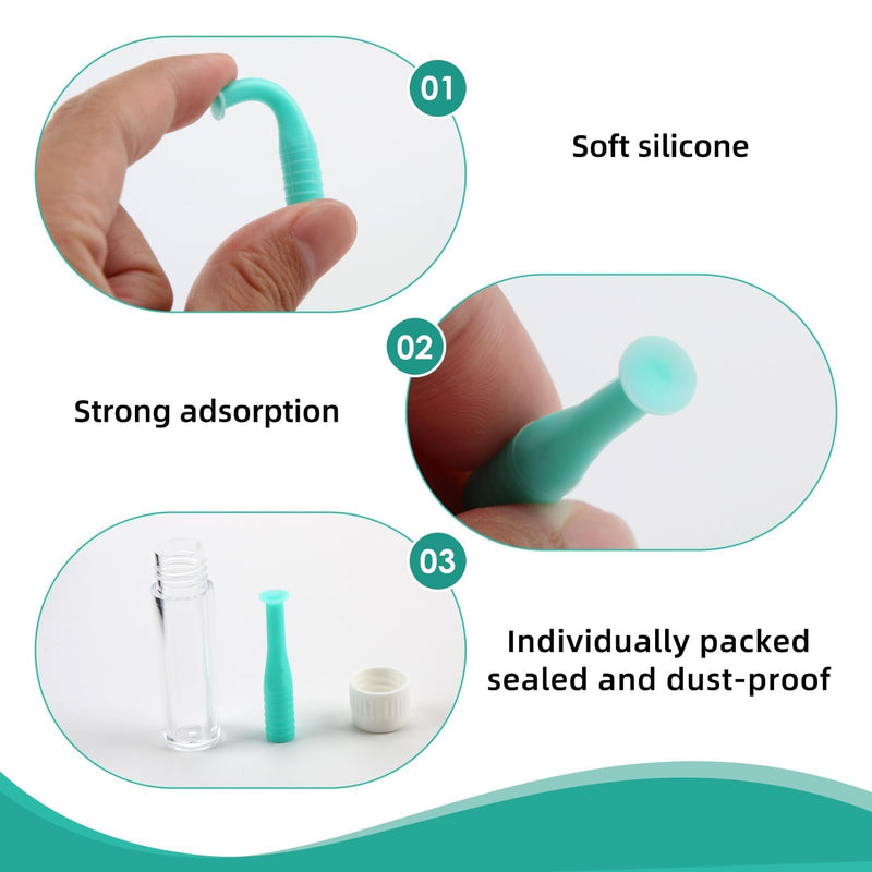 [Australia] - Pack of 4 contact lens insertion aids, contact lens remover, soft lenses for soft and hard lenses, odorless, essential accessory for a wearing experience (green) 