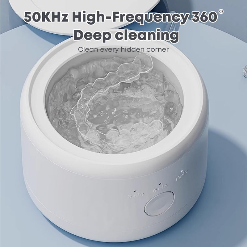 Retainer Cleaner for Braces, Mouth Guard Cleaner, Toothbrush Heads, Jewelry, 3 Smart Mode Portable Dental Cleaner Machine with 200ML Capacity