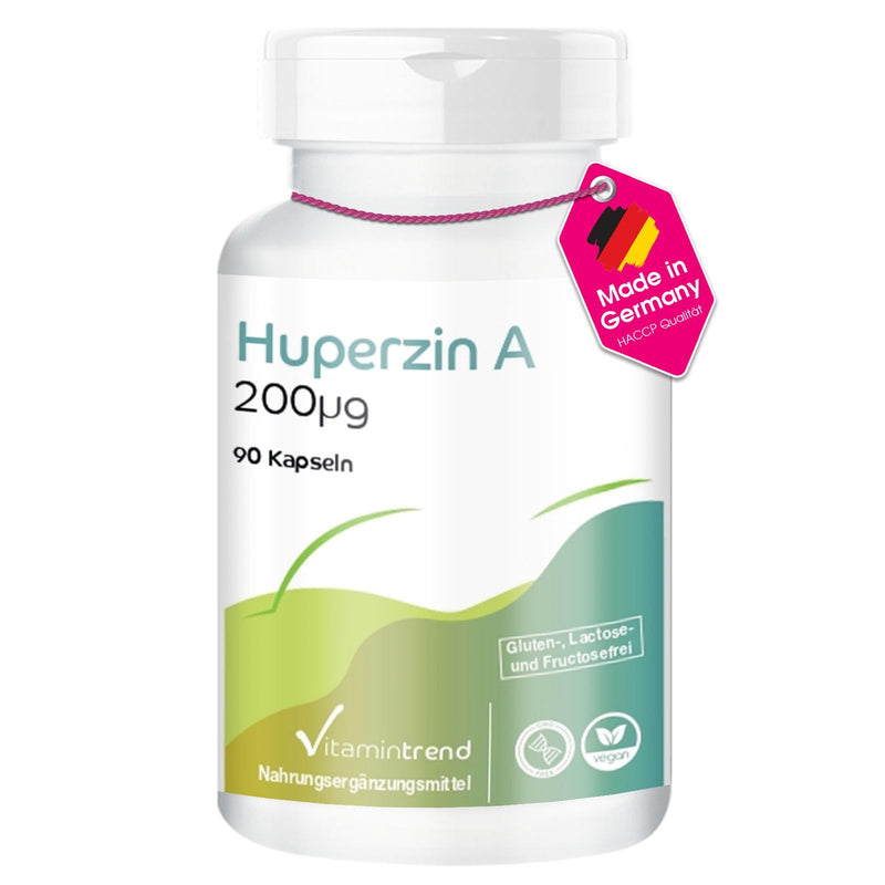 [Australia] - Huperzin A 200µg - from club moss extract - 90 capsules! 3 MONTH SUPPLY! high dosage - safe dosage - vegan - bioavailable supplements from Germany | Vitamin trend 