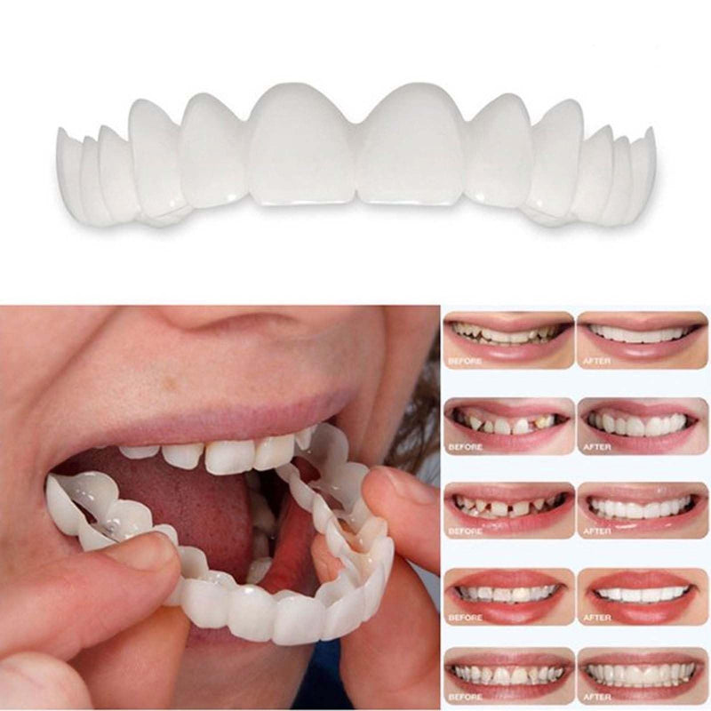 2 Pairs,Temporary Smile Solution, Adjustable & Comfortable.(White) (2)