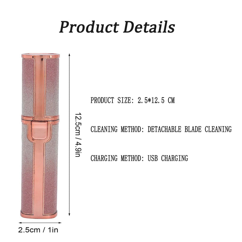 [Australia] - Blissean Facial Shaver, 8000 RPM 2-in-1 Women's Eyebrow and Facial Hair Removal Device, Rechargeable Glow Trim Premium Facial Shaver with Led Light, Painless Facial Hair Remover for Women Face 