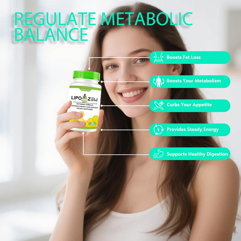 [Australia] - Lipo-Zemn BHB Advanced Formula, Natural Ingredients, Wellness Capsules for Wei, GHT Management, Magnesium, Calcium, Sodium BHB | Non-GMO, Gluten-Free Keto, 60 Capsules (1) 1 