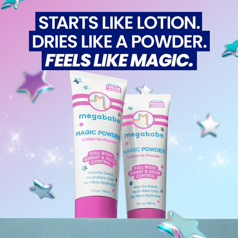 Megababe Magic Powder, Sweat & Odor Absorbing, Talc-Free, 3 fl oz