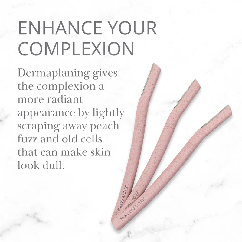 [Australia] - Jenny Patinkin Dermaplaning Tool (3pcs) Set for Face, Expert Facial Razor for Women, Dermaplane Razor, Face Shaver for Women, Facial Dermaplaner, Peach Fuzz Remover, Exfoliated Skin & Hair Removal. 