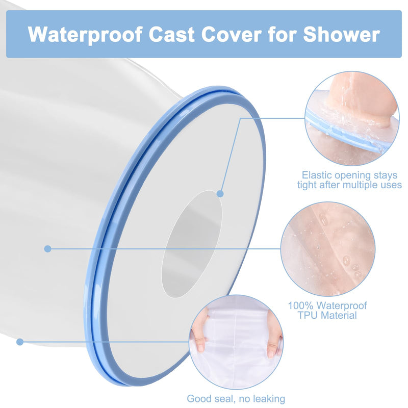 [Australia] - Apasiri Plaster Shower Protection Leg Adults, Cast Protection Lower Leg Waterproof for Plaster Bandages, Bandages, Leg Protection Showering Keep Your Leg Dry Adult Lower Leg 