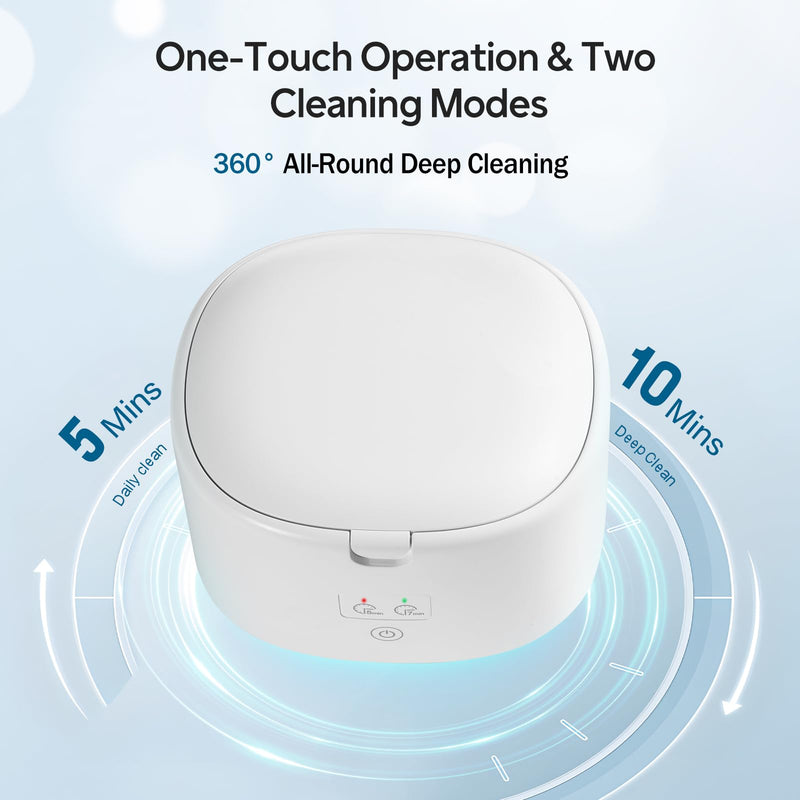 [Australia] - 230ML High-Frequency Vibration Cleaning Retainer Cleaner Machine, 30W/45kHz Dedicated Dental Cleaning, Portable Mini Ultra Sonic Denture Cleaning for Mouth Guard, Aligner, Night Guard, Braces 