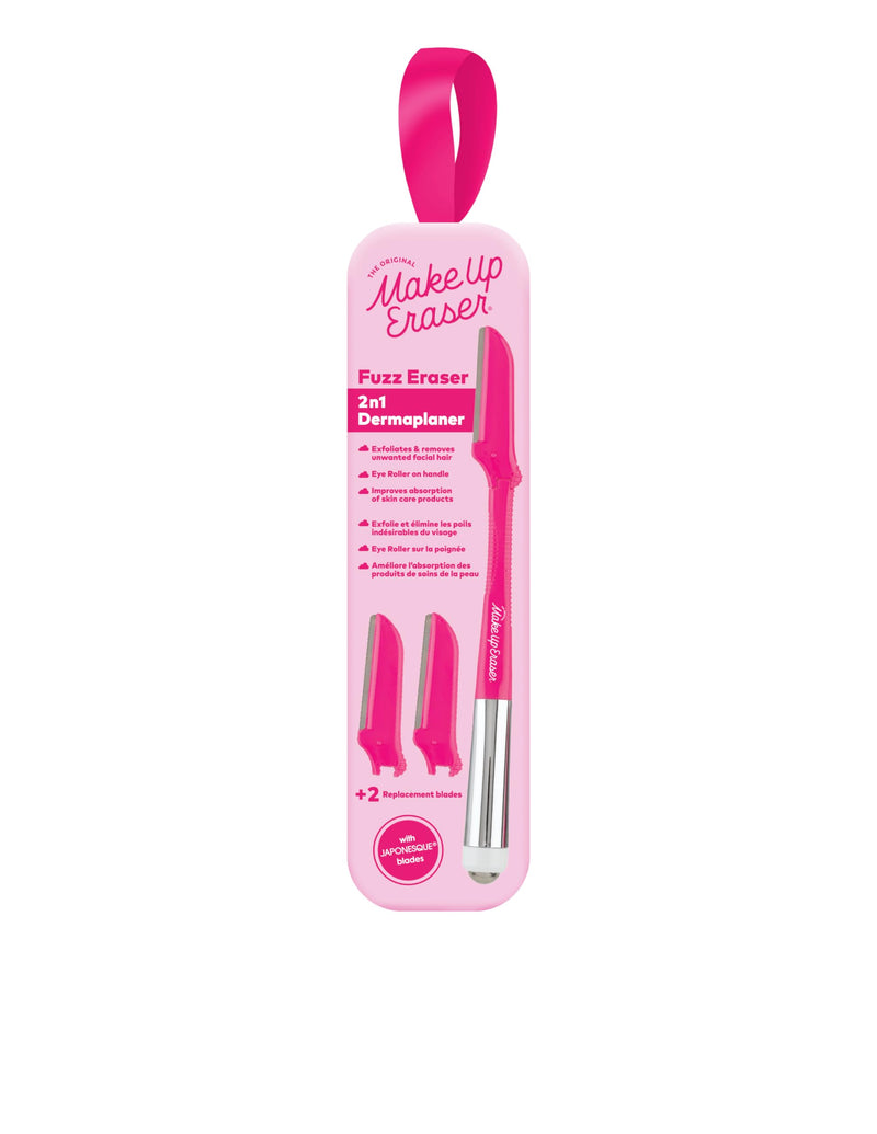 [Australia] - Fuzz Eraser by The Original MakeUp Eraser, 2-in-1 Dermaplaning Facial Razors and Cooling Eye Roller, Tool for Exfoliation, Hair Removal, Face Massage 