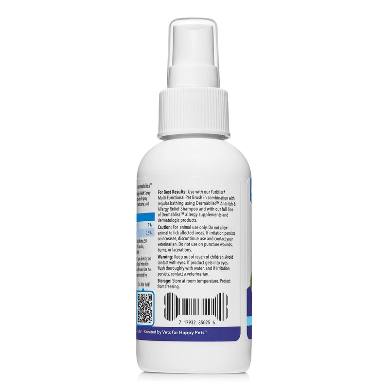 VETNIQUE Dermabliss Anti Itch Relief Dog Spray (4oz) & Glandex Anal Gland Support Soft Chew Treats with Pumpkin for Dogs (60ct Pork) Bundle - PawsPlanet Australia