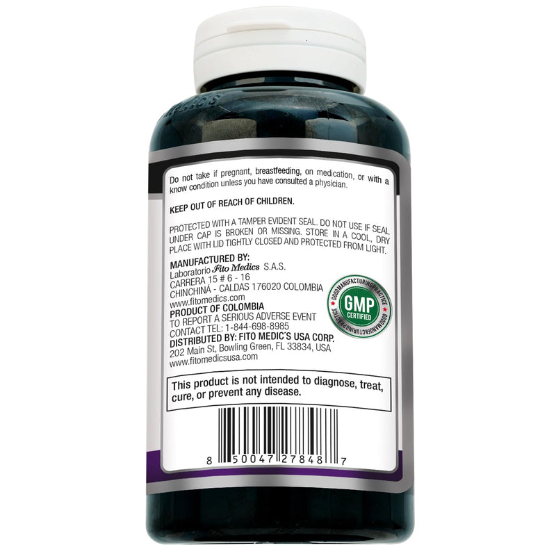 FITO MEDIC'S Lab Elderberry Supplement, Sambucus Black Elderberry, 180 Capsules