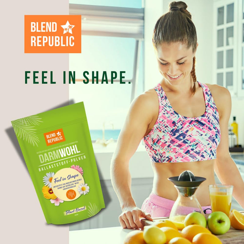 [Australia] - BLEND REPUBLIC® intestinal well-being fiber powder for essential bacterial strains - probiotics prebiotics powder - intestinal flora building vegan, 300g 