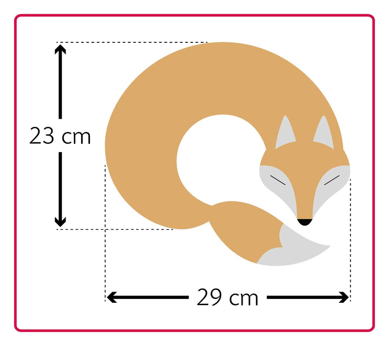 [Australia] - LESCHI heat pillow - grain pillow for microwave - animal fox beige - cuddly neck pillow with organic wheat - ideal as a heat source in winter and for tension in the neck, shoulder, neck, sand / midnight 