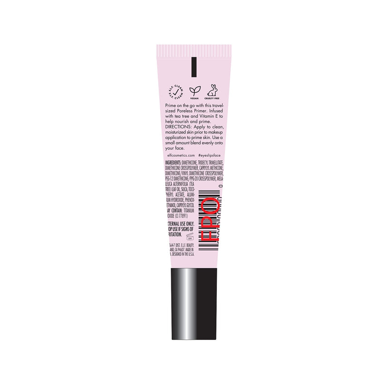 e.l.f. Poreless Face Primer Mini, Restoring Makeup Primer For A Flawless, Smooth Canvas, Infused With Tea Tree & Vitamin A, Vegan & Cruelty-Free 0.51 Fl Oz (Pack of 1)