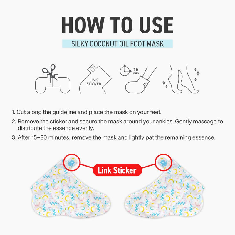 [Australia] - Silky Coconut Oil Foot Mask – 5 or 10 Pairs Hydrating Booties for Dry, Cracked Feet | Nourishing, Moisturizing & Walkable | Spa Foot Treatment at Home (10 Pair (Pack of 2)) 5 Count (Pack of 2) 
