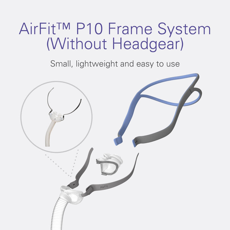 [Australia] - ResMed AirFit P10 Replacement Frame System (without Headgear) - Medium 1 Count (Pack of 1) 