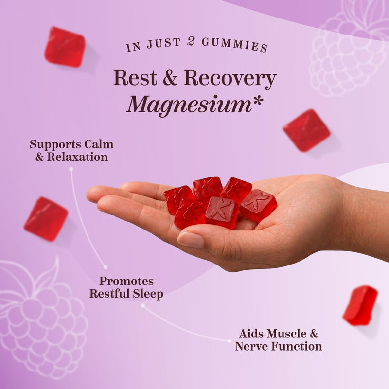 Magnesium Glycinate Gummies - High Strength 1600mg Magnesium with Vitamin B6, D3 & Zinc - 60 Vegan & Sugar-Free Gummies - 150mg Elemental Magneisum for Sleep, Energy, Muscles & Bone Support