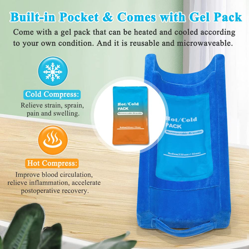 [Australia] - Arm Elevation Pillow Wedge for Elevating Arm After Surgery Pillow Arm Support Broken Wrist Pillow Elbow for Sleeping Elevated Arm Contoured Support Pillow for Broken Arm Rest with Gel Pack 