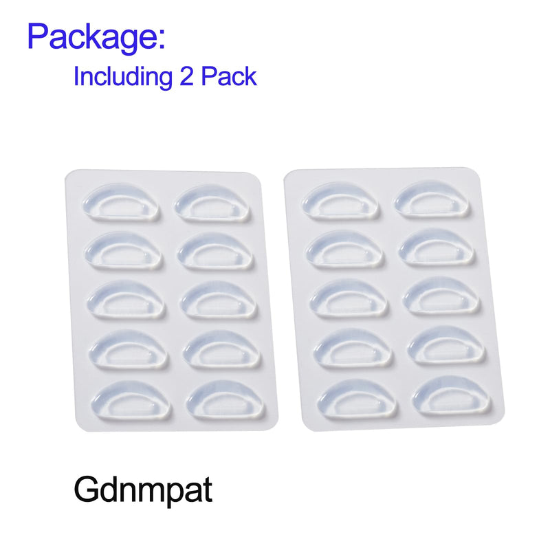 [Australia] - Eyeglass Nose Pads, Anti Slip Nose Pads for Glasses with Super Sticky Backing, Soft Silicone Adhesive Glasses Nose Pad (10 Clear Pairs) 10 Clear Pairs 