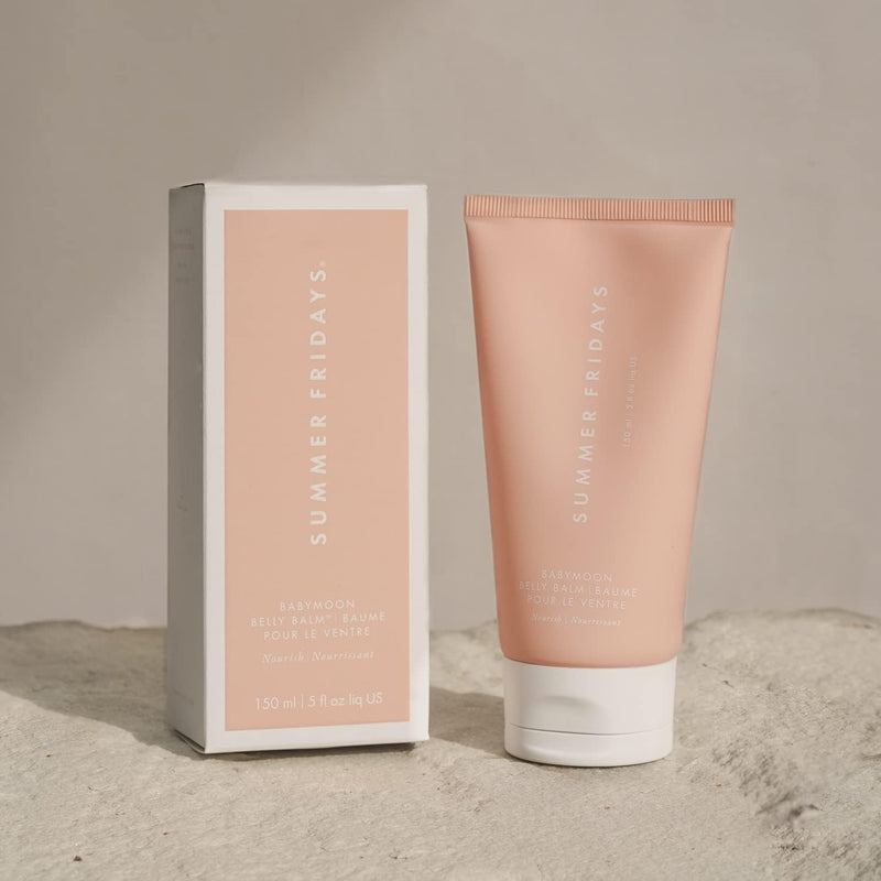 [Australia] - Summer Fridays Babymoon Belly Balm - Nourishing Balm + Body Moisturizer Enriched with Calendula Oil + Vitamin E to Help Reduce the Appearance of Stretch Marks and Dry Skin (5 Fl Oz) 