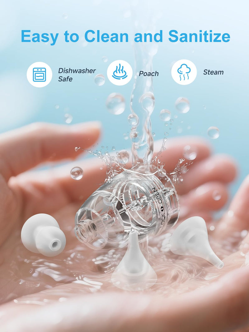 [Australia] - Nasal Aspirator Replacement Parts Compatible with GROWNSY/ X-Bosak / HEYVALUE Nose Sucker for Baby & Toddlers, Suction Chamber and 6pcs Silicone Tips Replacement Kit 1 chamber & 6 tips 