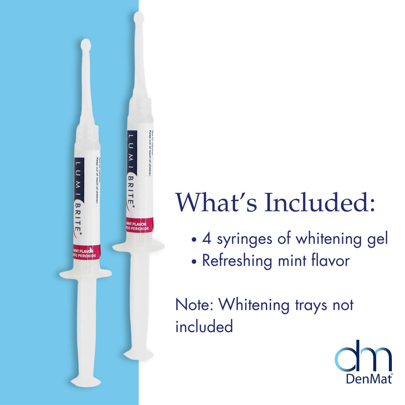 LumiBrite 32% Take-Home Whitening Gel Refill 4 Syringes 2.5 mL by DENMAT