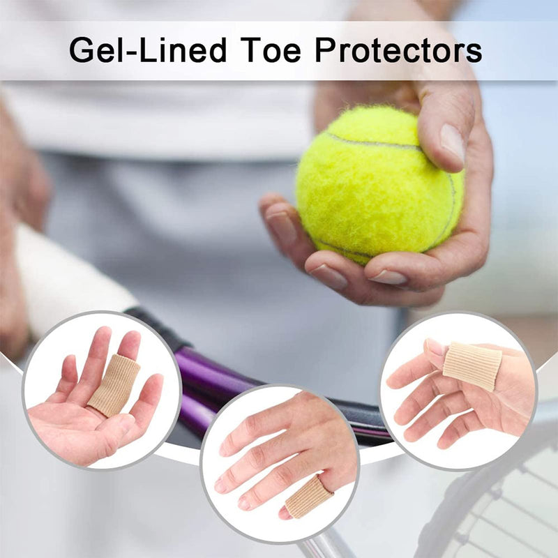 [Australia] - SHOWHEEL toe protection, 4 pieces tubular bandage, silicone toe protection, toe caps toe separator, toe protection separator, tubular bandage pressure protection, for padding the toe cover, corns, calluses 4 pieces 