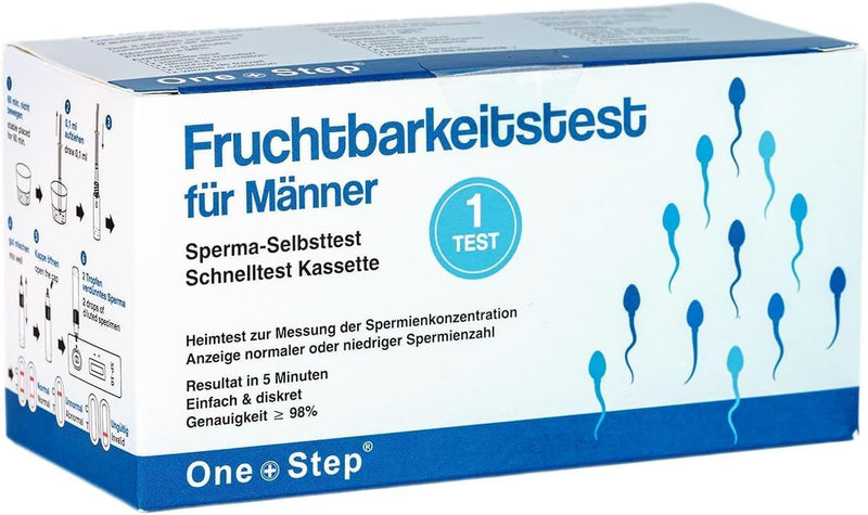 [Australia] - One+Step sperm test 1 piece - fertility test for men who want to have children - sperm test sperm test rapid test for fertility - measures the concentration of sperm 