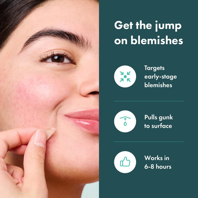 [Australia] - Mighty Patch Micropoint Large Hydrocolloid Pimple Patches for Face Blemishes from Hero Cosmetics, Acne Stickers for Early Stage Zits & Hidden Pimples, 395 Proprietary Micropoints, 8 Count 8 Count (Pack of 1) 