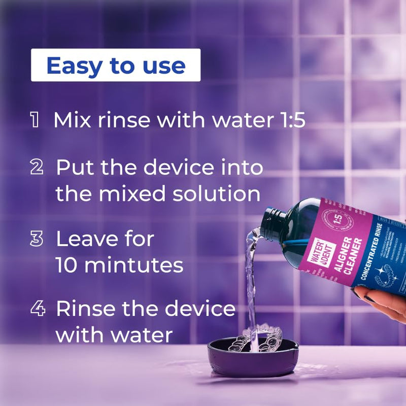 [Australia] - ALIGNER Cleaner Rinse | Concentrated | Clean INVISIALIGN, retainers, dentures, Mouth Guards | 2 Month Supply, (Pack of 1 - Value of 101 fl.oz), Alcohol Free, Minty & Fresh. Made in USA - Pack of 1 45916 Fl Oz (Pack of 1) 