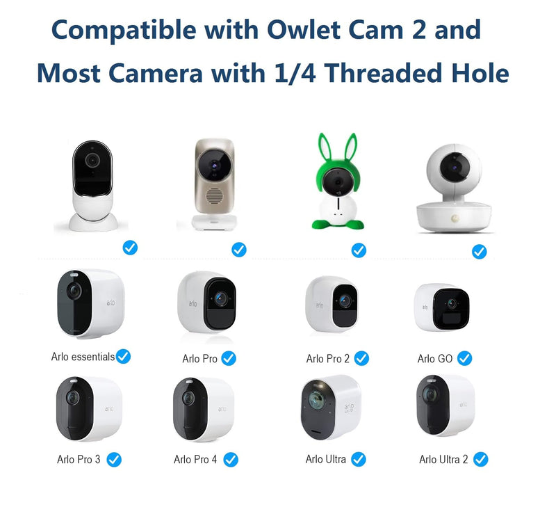 [Australia] - Crib Mount for Owlet Cam 2, Owlet Cam Smart Baby Monitor, Owlet Duo and Arlo Cameras (Twist Mount Bracket) Strip shape bracket 