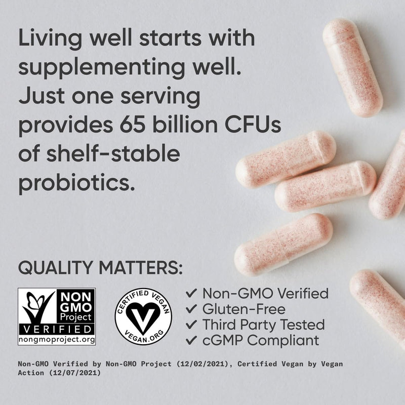[Australia] - Sports Research Women's Probiotics with Prebiotics, 65 Billion CFU - Vegan Capsules for Gut Health & Digestive Support, Probiotics for Women with Cranberry - Non-GMO Verified & Gluten Free - 30 Count 