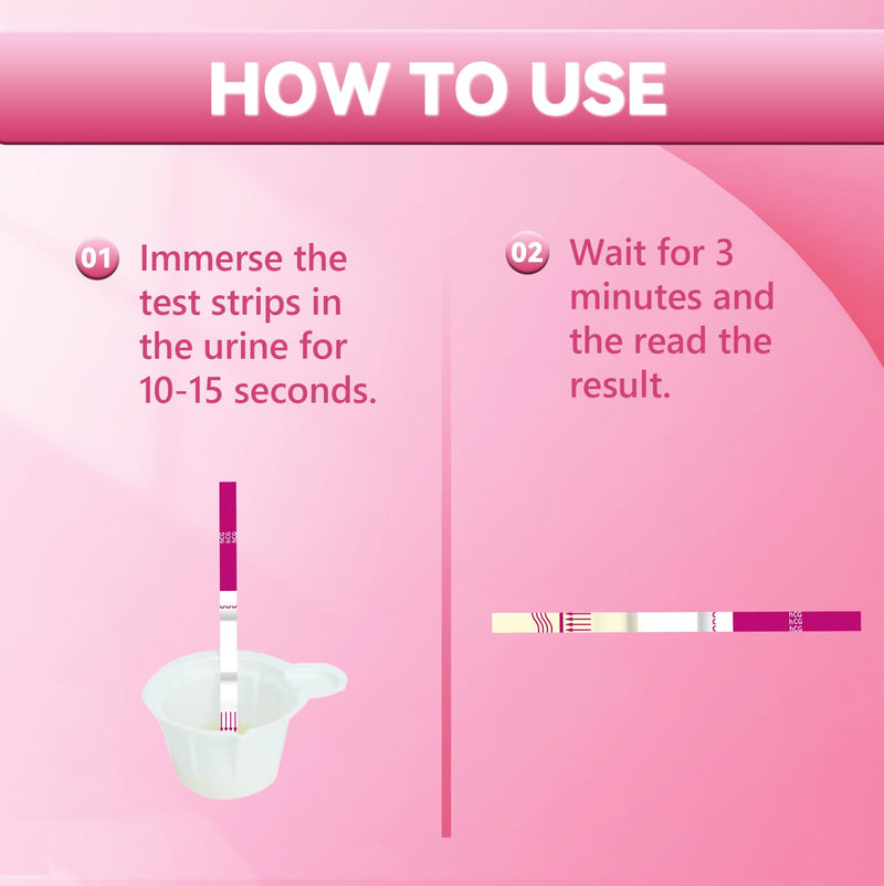 Ultra Sensitive Early Pregnancy Test Strips, 10 MIU/ml Highly Sensitive HCG Test Kit, Fast & Clear Results in 3 Minutes, Reliable Home Pregnancy Test, 10 Count