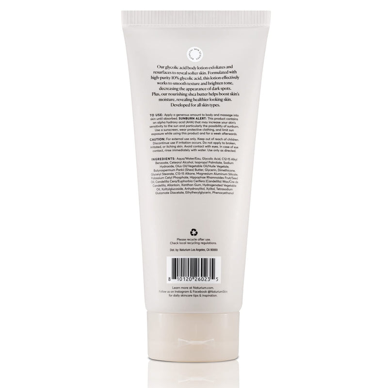 Naturium The Smoother Glycolic Acid Body Lotion, Resurfacing & Exfoliating Treatment, with 10% Glycolic Acid, 8 oz 8 Fl Oz (Pack of 1)