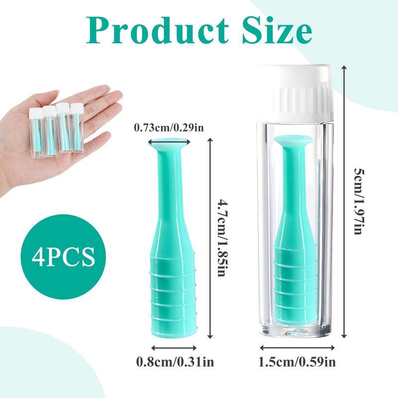 [Australia] - 4 pieces silicone contact lens remover, contact lens sucker soft lenses, contact lens suction cups, silicone contact lens remover set for hard and soft lenses, ideal for travel and everyday life 4 pieces 