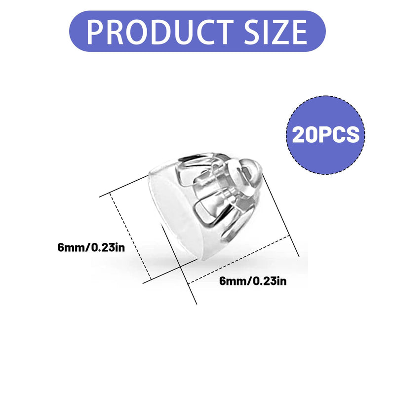 20pcs Hearing Aid Accessories, 6mm/0.23Inch Hearing Aid Domes, Dual Ventilation Soft Silicone Ear Tips, Hearing Aid Accessories for Minifit