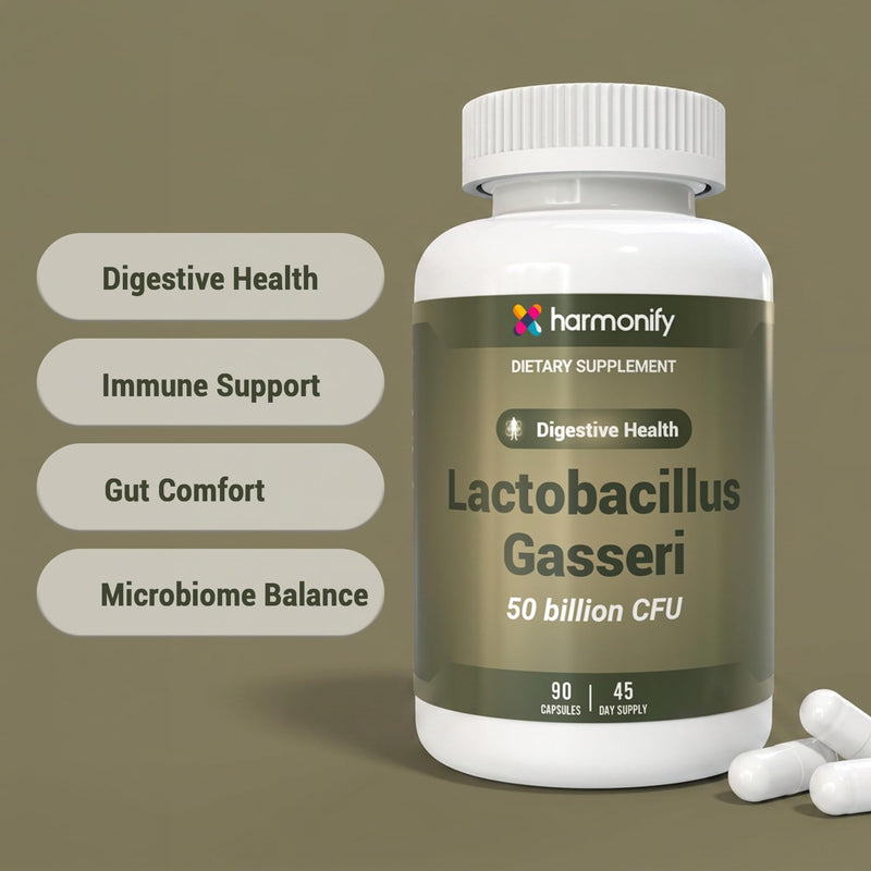 Lactobacillus Gasseri 50 Billion CFU – High Strength Probiotic Supplement – Gut, Digestive & Weight Management Support – 90 Vegetarian Capsules – Vegan & Non-GMO – 45 Day Supply