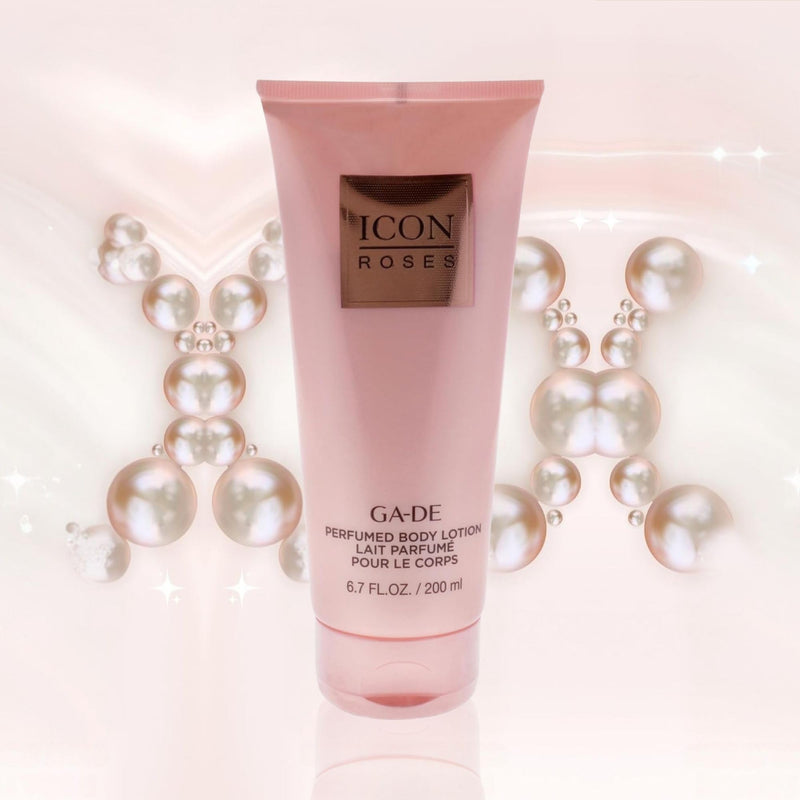 GA-DE Icon Pearl Perfume Body Lotion - with Orchid Flower Extract, Shea Butter, Avocado Oil, and Vitamin E - Hydrating and Soothing - 6.7 oz Icon Roses