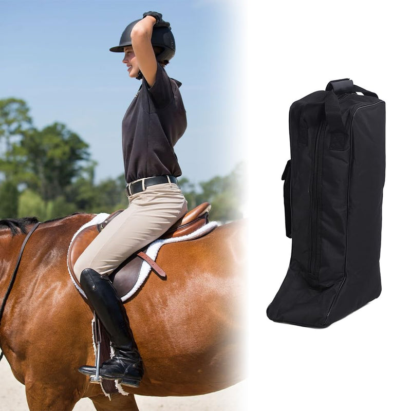 Cowboy Boot Bag for Travel - Holds Up to 8 Pairs Fits Boots Up to 13" Tall | Oxford Cloth, Waterproof, Zipper | Boot Bag for Equestrian, Western, Riding Boots | Men & Women for Travel & Storage