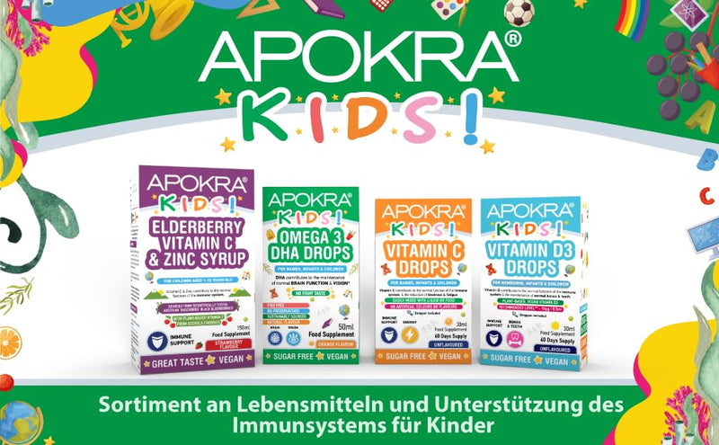 [Australia] - Omega 3 Vegan - Without fish taste - Vegan Omega 3 oil for infants, toddlers and children - Sustainable algae oil, alternative to fish oil - 50 ml | APOKRA Kids Vegan Omega 3 Algae Oil NATURAL ORANGE AROMA 50 ml (pack of 1) 