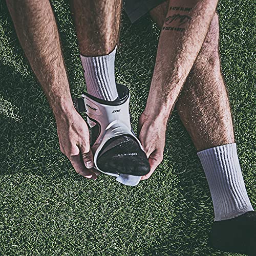 [Australia] - DonJoy Performance POD Ankle Brace, Best Support for Stability, Ankle Sprain, Roll, Strains for Football, Soccer, Basketball, Lacrosse, Volleyball - Medium - Left - White 