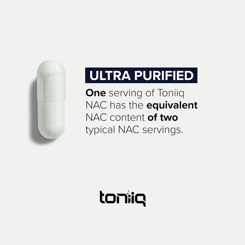 [Australia] - Toniiq 1300mg NAC - 4 Month Supply - Min. 98%+ Tested Purity - Ultra High Strength Bioavailable NAC Cysteine Supplement - 240 Vegetarian N Acetyl Cysteine Capsules -Lab Tested TQ 240 Count (Pack of 1) 