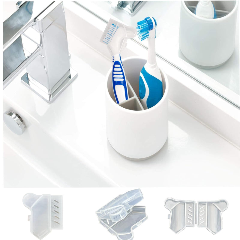 [Australia] - 3 Pcs Denture Brush Cover,Denture Brush Set with Air Vents - Protective Covers for Your Dental Care Accessories Providing Hygienic Protection for Home and Travel Use. 