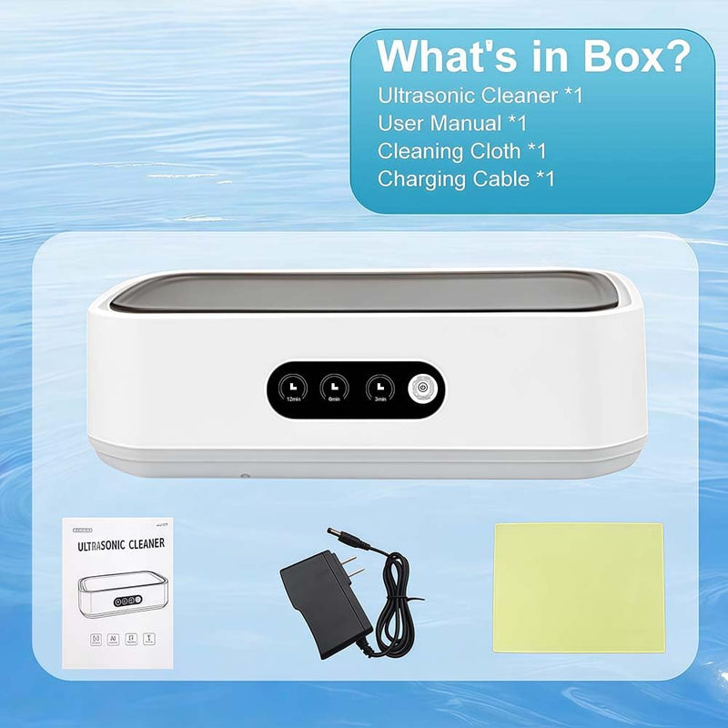 [Australia] - Ultrasonic Retainer Cleaner for Tooth，50KHz Jewelry Cleaner Deep Cleaning Machine -650ML Dental Cleaning Pod for Dentures/Mouth Guards/Eyeglasses-3 Timers -Stainless Steel, Reliable Use 