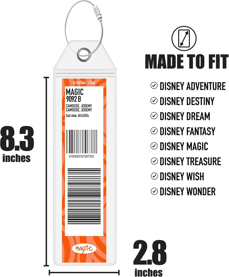 Disney Cruise Essentials (3 Items) Luggage Tag Holders, Night Light & Cruise Lanyards with Retractable Reel