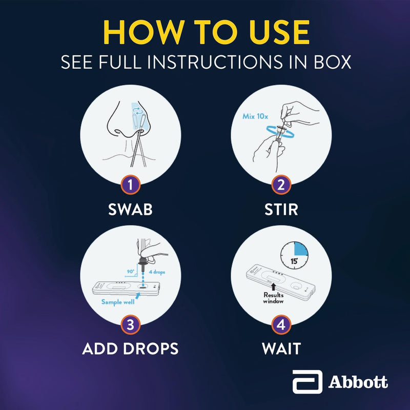 BinaxNOW COVID-19/Flu A&B Combo Self Test, Reliable COVID/Flu Home Test With 15 Minute Results, 2 Tests