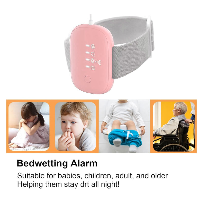 [Australia] - Bed Wetting Alarm for Kids, USB Rechargeable, Pee Alarms with Loud Sound & Strong Vibration, Potty Training for Boys Girls, Pink 